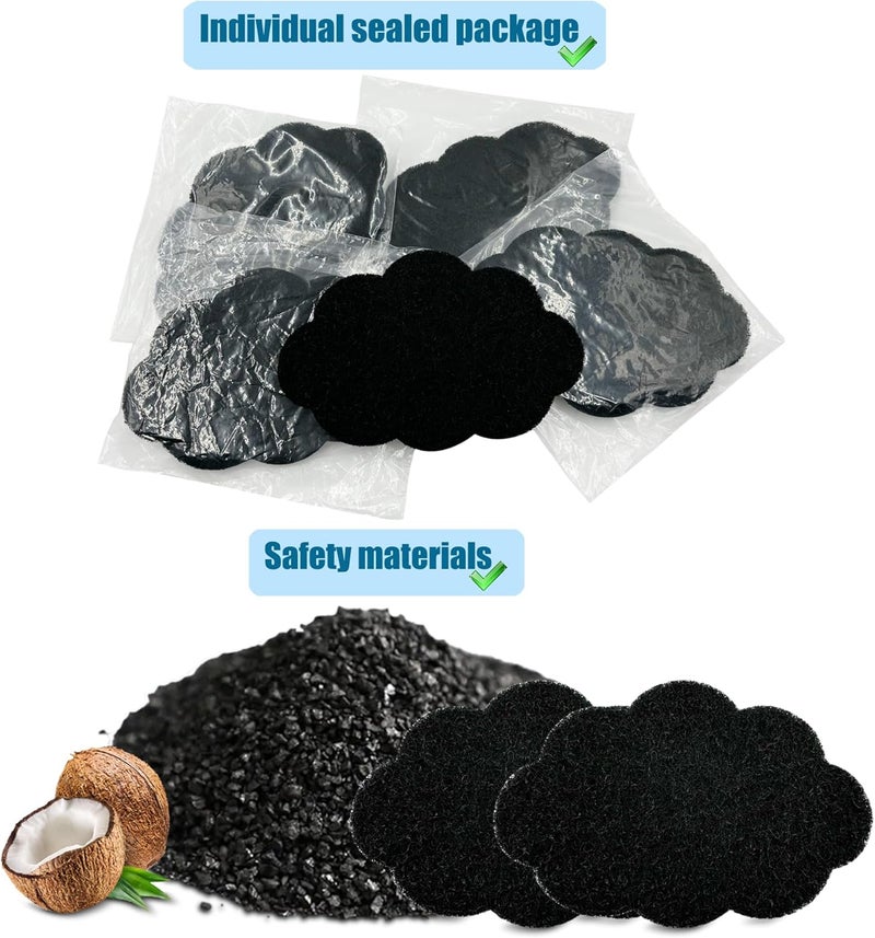 ShuRex 12-Pack Universal Stick-on Trash Can Odor Absorbing Filters, Activated Charcoal Purifying Deodorizer for Trash Cans, Compost Buckets, Countertop and Recycle Bins (Cloud) - Image 3